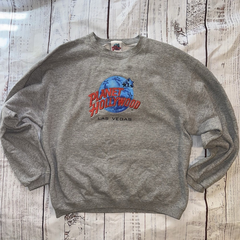 Vintage 90s Planet Hollywood Las Vegas Crewneck Sweatshirt Mens Large